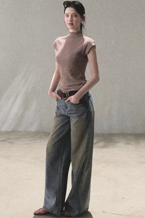Vintage Hand-Painted Jeans Set