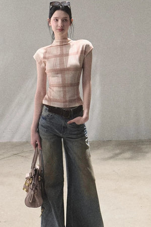Vintage Hand-Painted Jeans Set