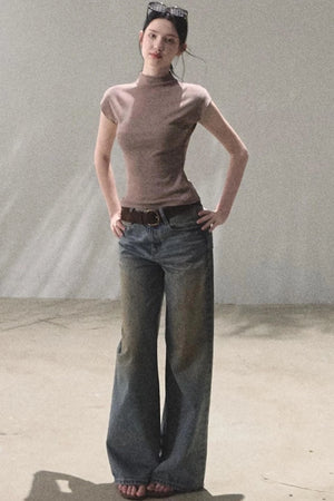 Vintage Hand-Painted Jeans Set