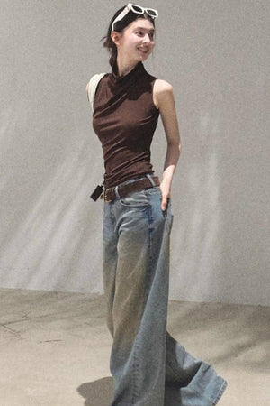 Vintage Hand-Painted Jeans Set