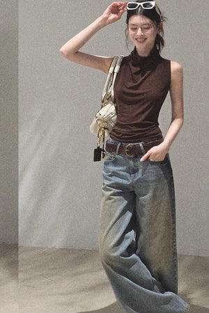 Vintage Hand-Painted Jeans Set