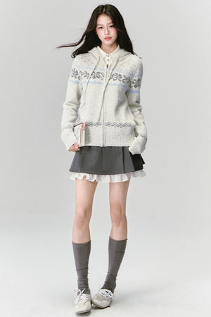 Vintage Hooded Slim Sweater