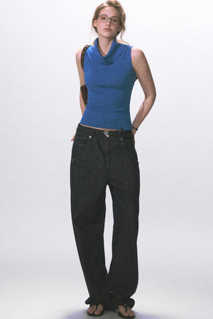 Vintage Knitted Scoop Neck Top