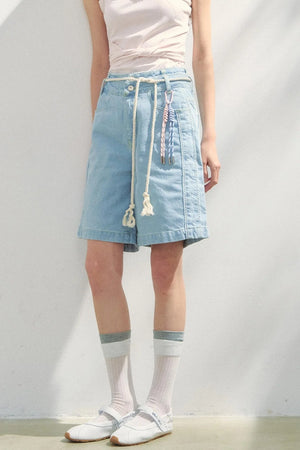 Vintage Lace Denim Pants