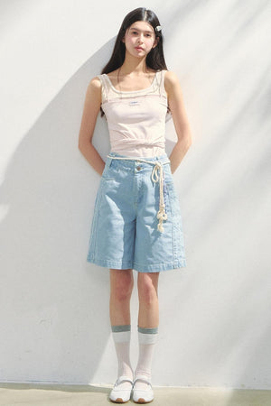 Vintage Lace Denim Pants