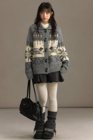 Vintage Lapel Cardigan