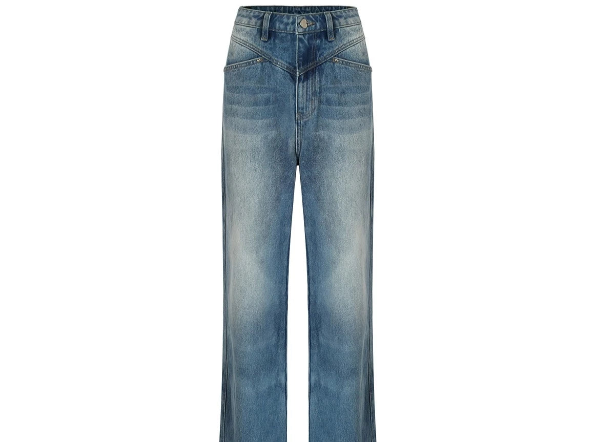 Vintage Light Blue Straight Leg Jeans Pants