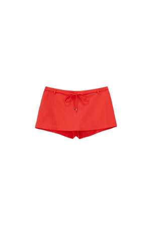 Vintage Low-Waist Linen Skirt