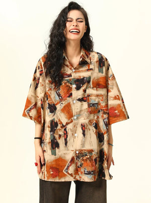 Vintage Oil Painting Shirt