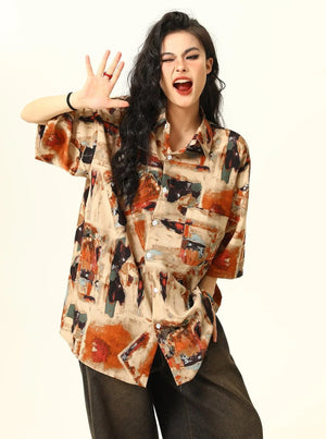 Vintage Oil Painting Shirt