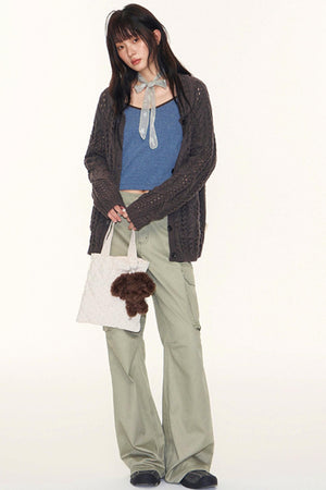 Vintage Petal Collar Cardigan
