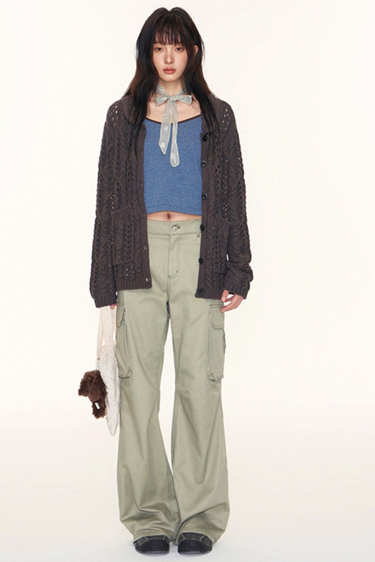Vintage Petal Collar Cardigan