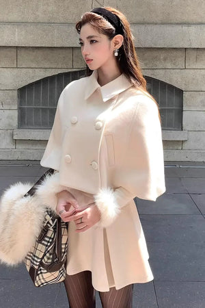 Vintage Plaid Wool Cape Set-Up