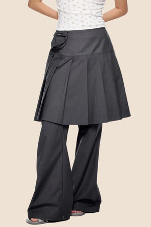 Vintage Pleated Flared Pants