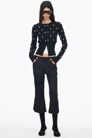 Vintage Polka Dot Base Knit Cardigan