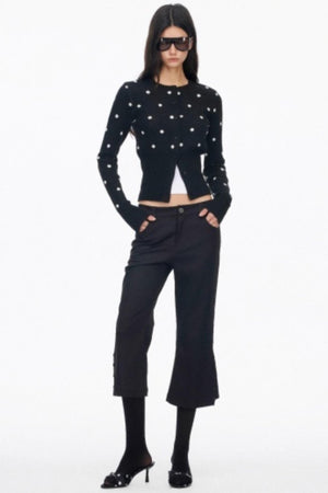 Vintage Polka Dot Base Knit Cardigan