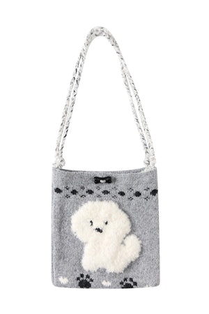 Vintage Puppy Knit Sweater Jacket Set-Up
