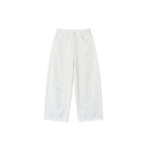 Vintage Rhinestone Wide-Leg Jeans
