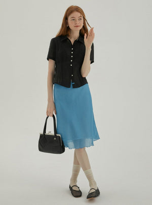 Vintage Ribbon Lace Fishtail Skirt