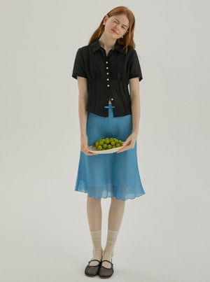 Vintage Ribbon Lace Fishtail Skirt