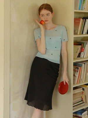 Vintage Ribbon Lace Fishtail Skirt