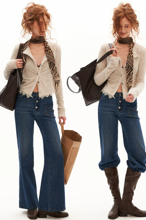Vintage Ripped Denim Pants
