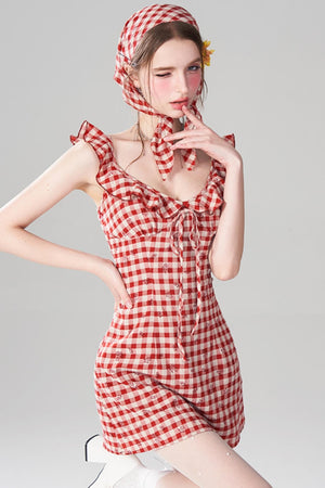 Vintage Rose Halter Dress