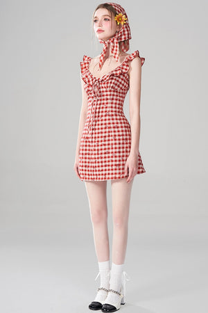 Vintage Rose Halter Dress