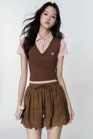 Vintage Rose Polo Tee