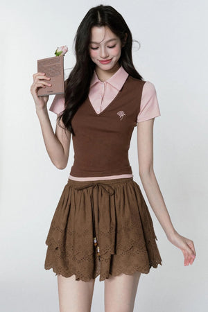 Vintage Rose Polo Tee