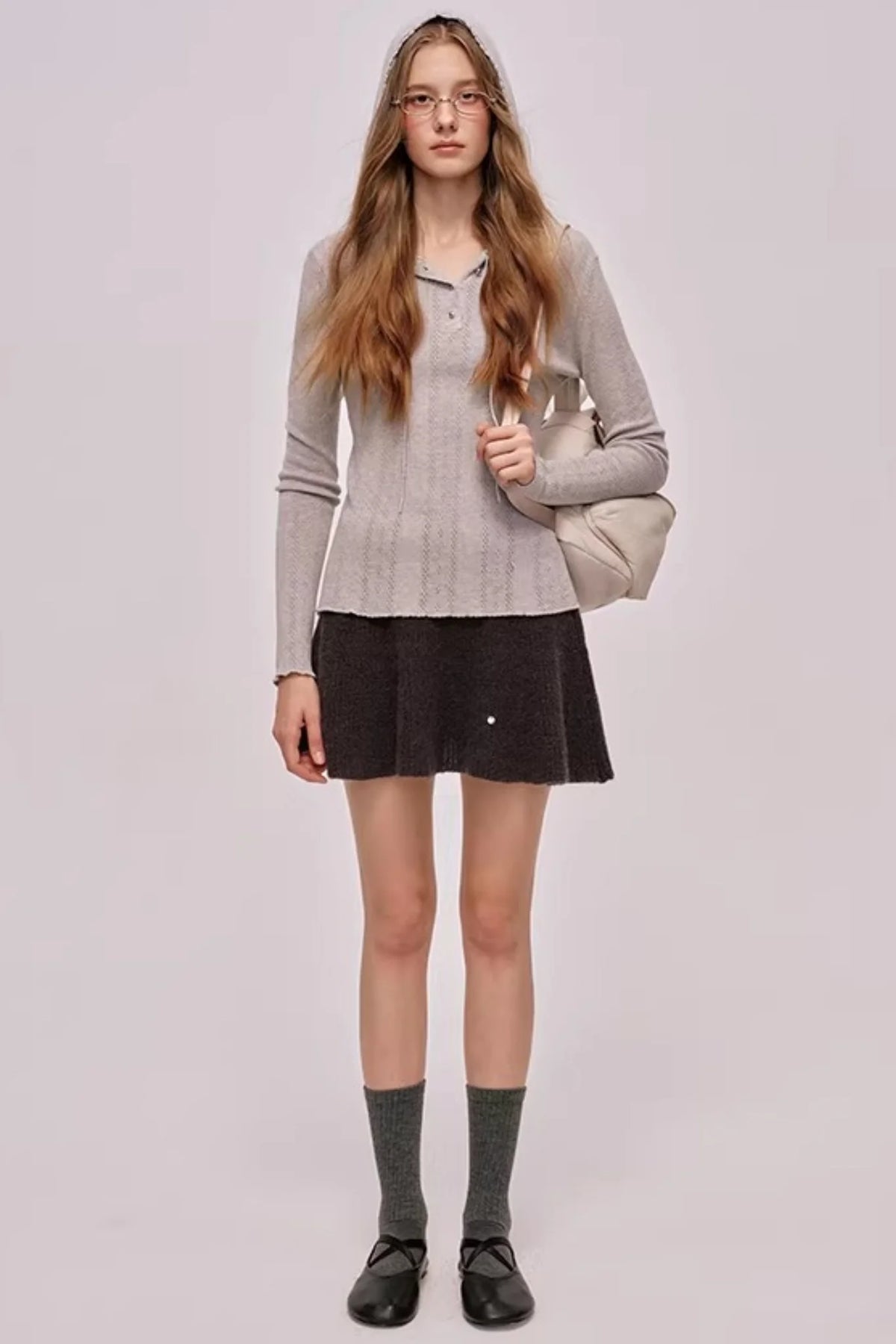 Vintage Silk Wool Hooded Sweater