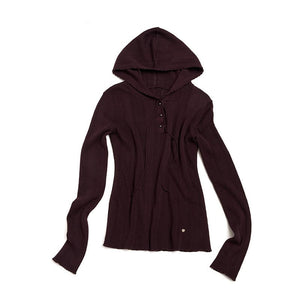 Vintage Silk Wool Hooded Sweater