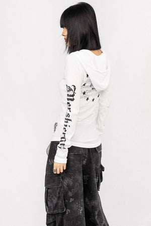 Vintage Spice V-Neck Hooded Top