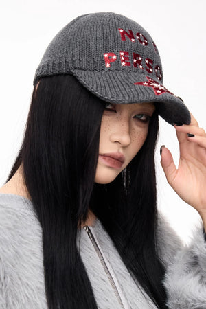 Vintage Star Embroidered Wool Hat