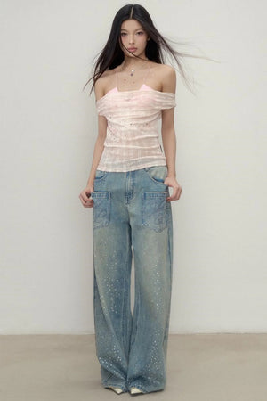 Vintage Strap Cross Bra Top