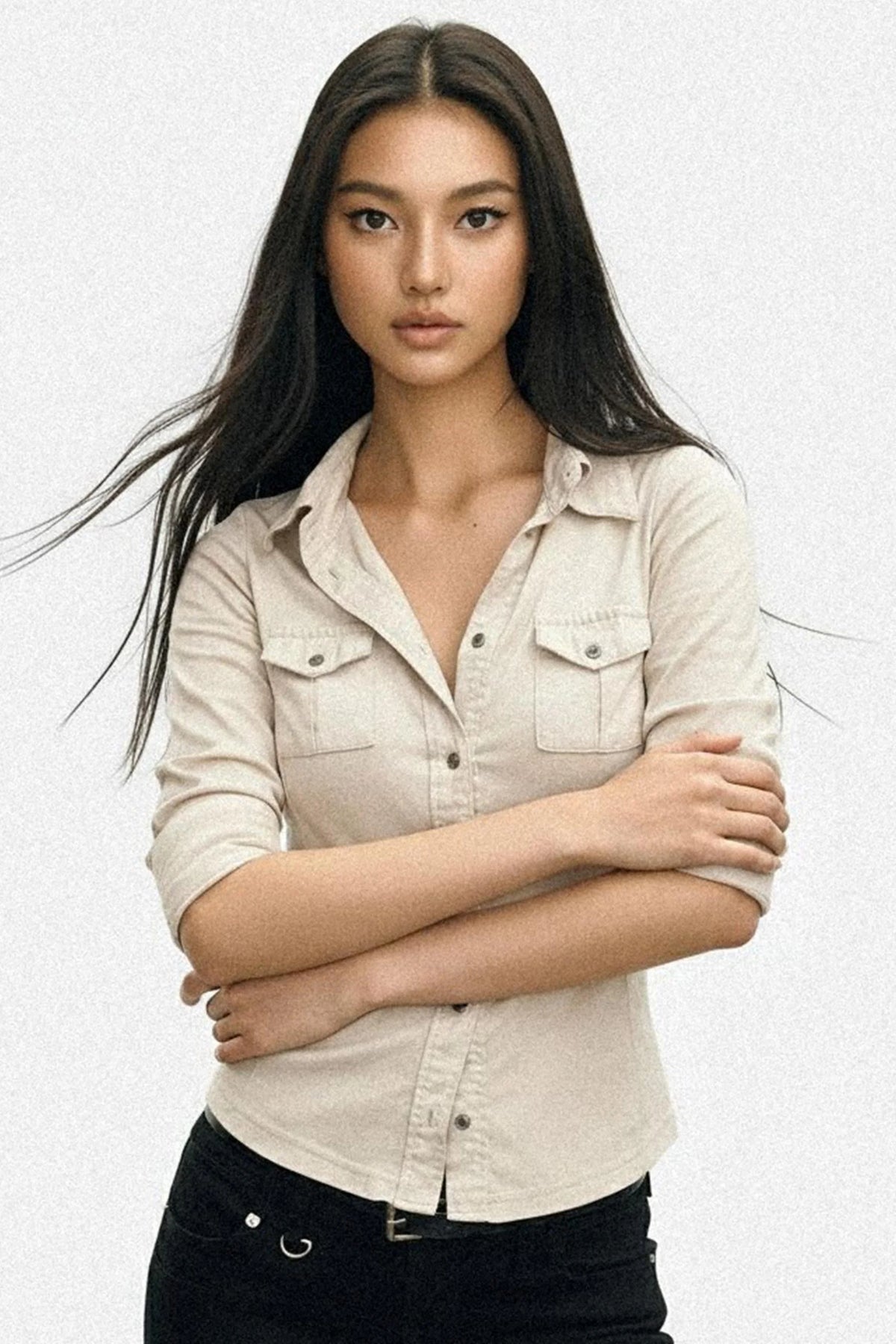 Vintage Stretch Slim Lapel Shirt