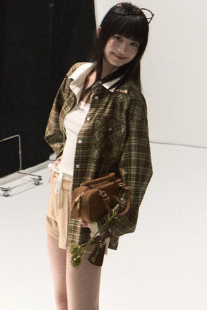 Vintage Striped Texture Layered Shirt