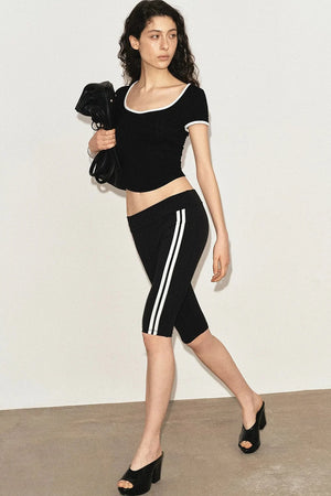 Vintage Striped V-Neck Top