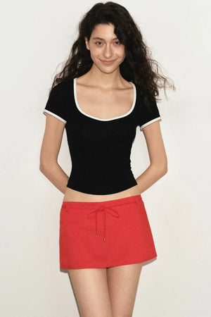 Vintage Striped V-Neck Top