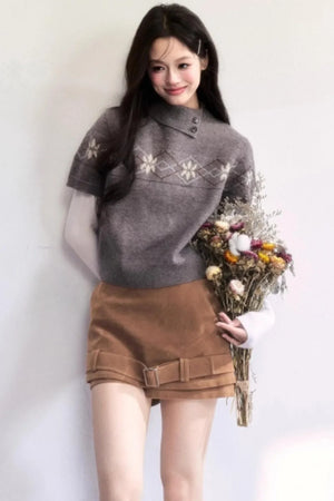 Vintage Suede Winter Skirt