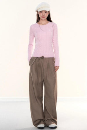 Vintage Twist Cable Knit Sweater