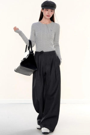 Vintage Twist Cable Knit Sweater