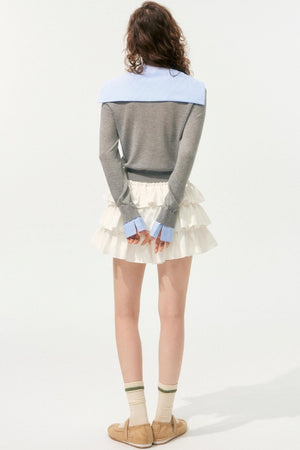 Vintage V-Neck Long Sleeve Top
