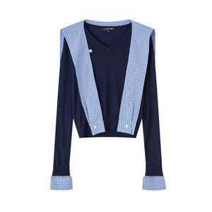 Vintage V-Neck Long Sleeve Top