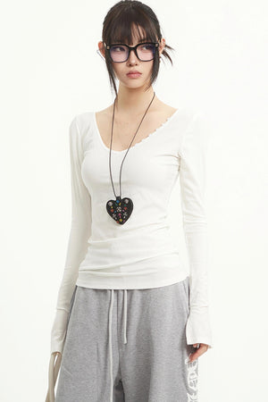 Vintage V-Neck Striped Tee