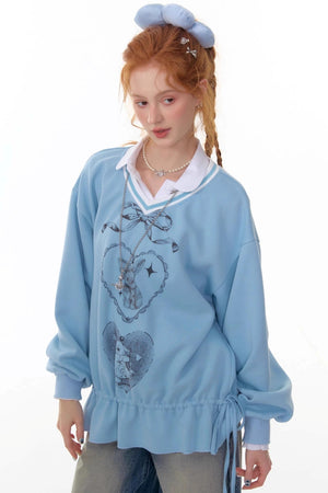 Vintage V-Neck Sweatshirt