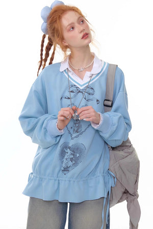 Vintage V-Neck Sweatshirt