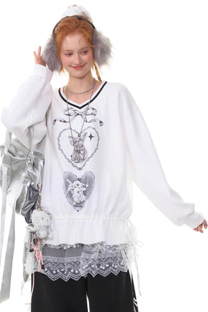 Vintage V-Neck Sweatshirt
