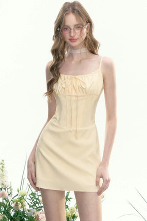 Vintage Waist Ribbon Dress