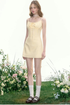 Vintage Waist Ribbon Dress